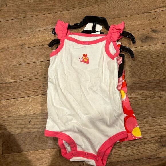 Bundle of girls nine items tops bottoms dresses size 12M - Picture 3 of 11